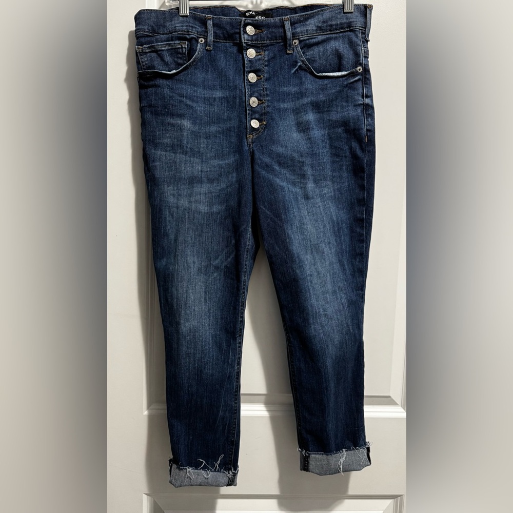 Express Blue Ankle Cropped Pants